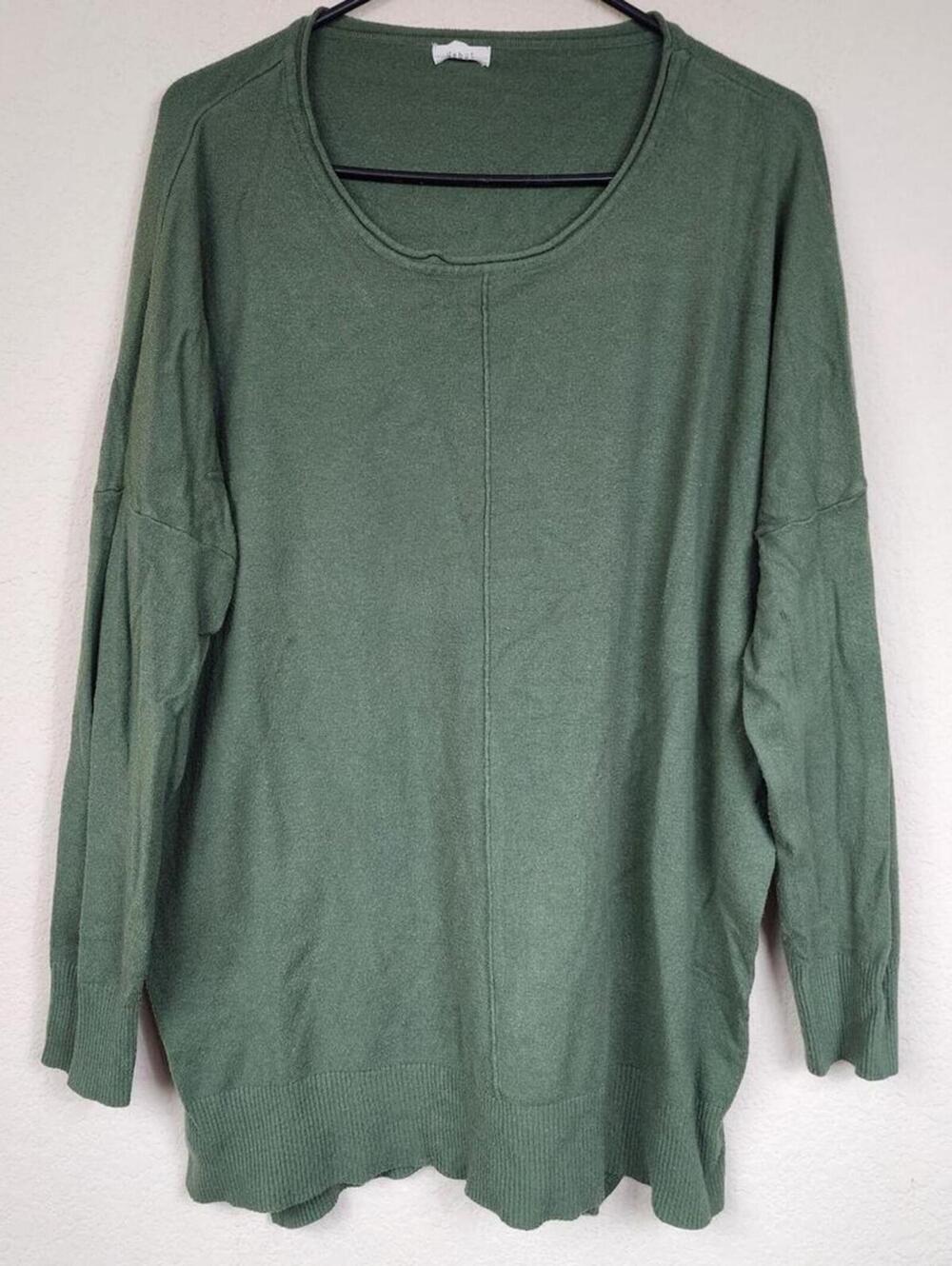 Large Debut Olive Green Long Sleeve Sweater
